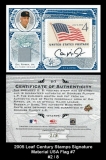 2005 Leaf Century Stamps Signature Material USA Flag #7