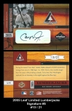 2005 Leaf Limited Lumberjacks Signature #5