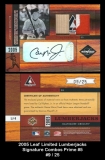 2005 Leaf Limited Lumberjacks Signature Combos Prime #5