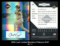 2005 Leaf Limited Monikers Platinum #167