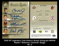 2005 SP Legendary Cuts Historic Quads Autograph #RRSB