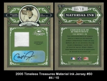 2005 Timeless Treasures Material Ink Jersey #50