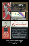 2005 Topps Pristine Personal Endorsements Gold #CR