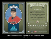2005 Diamond Kings Framed Green Platinum #448