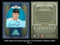 2005 Diamond Kings Signature Framed Blue Platinum #281