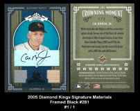 2005 Diamond Kings Signature Materials Framed Black #281