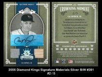 2005 Diamond Kings Signature Materials Silver BW -1