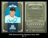 2005 Diamond Kings Signature Silver #281