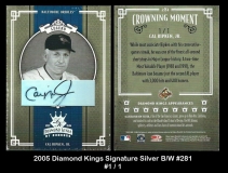 2005 Diamond Kings Signature Silver BW #281