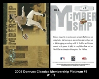 2005 Donruss Classics Membership Platinum #3