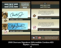 2005 Donruss Signature INKcredible Combos #23