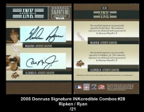 2005 Donruss Signature INKcredible Combos #28