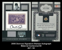 2005 Donruss Signature Stamp Autograph Material Centennial #2