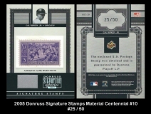2005 Donruss Signature Stamps Material Centennial #10