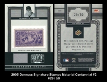 2005 Donruss Signature Stamps Material Centennial #2