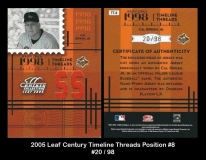 2005 Leaf Century Timeline Threads Position #8