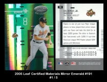 2005 Leaf Certified Materials Mirror Emerald #191