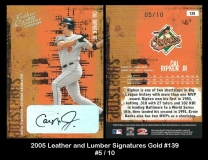 2005 Leather and Lumber Signatures Gold #139