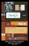 2005 Leaf Limited Lumberjacks Signature Combos #5