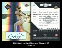 2005 Leaf Limited Monikers Silver #167