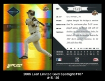 2005 Leaf Limited Gold Spotlight #167