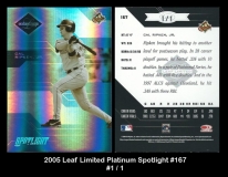 2005 Leaf Limited Platinum Spotlight #167