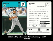 2005 Leaf Sportscasters 15 Teal Leaping-Hat #7