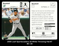2005 Leaf Sportscasters 20 White Throwing-Hat #7