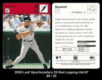 2005 Leaf Sportscasters 25 Red Leaping-Hat #7
