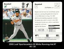 2005 Leaf Sportscasters 25 White Running-Hat #7