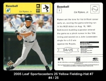 2005 Leaf Sportscasters 25 Yellow Fielding-Hat #7