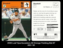 2005 Leaf Sportscasters 30 Orange Fielding-Bat #7