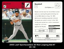 2005 Leaf Sportscasters 30 Red Leaping-Bat #7