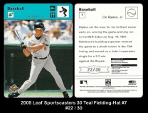 2005 Leaf Sportscasters 30 Teal Fielding-Hat #7