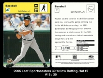 2005 Leaf Sportscasters 30 Yellow Batting-Hat #7