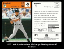 2005 Leaf Sportscasters 35 Orange Fielding-Glove #7