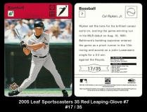 2005 Leaf Sportscasters 35 Red Leaping-Glove #7