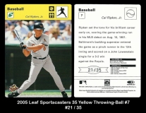 2005 Leaf Sportscasters 35 Yellow Throwing-Ball #7