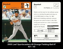 2005 Leaf Sportscasters 40 Orange Fielding-Bat #7