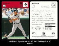 2005 Leaf Sportscasters 45 Red Fielding-Bat #7