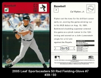 2005 Leaf Sportscasters 50 Red Fielding-Glove #7