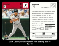 2005 Leaf Sportscasters 65 Red Battinng-Ball #7