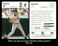 2005 Leaf Sportscasters 65 White Batting-Ball #7