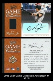 2005 Leaf Game Collection Autograph #1