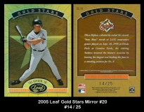 2005 Leaf Gold Stars Mirror #20