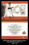 2005 National Pastime Buyback Game Used #CR16A