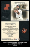 2005 National Pastime Buyback Game Used #CR24 03 RG NT Patch