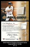 2005 National Pastime Buyback Game Used #CR9 01 Fut BL