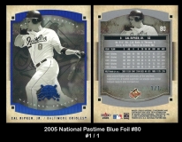 2005 National Pastime Blue Foil #80