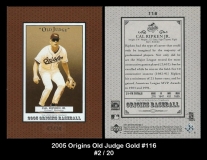 2005 Origins Old Judge Gold #116